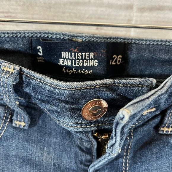 HOLLISTER Jean Legging Distressed High Rise-3 (26waist) - Picture 3 of 5